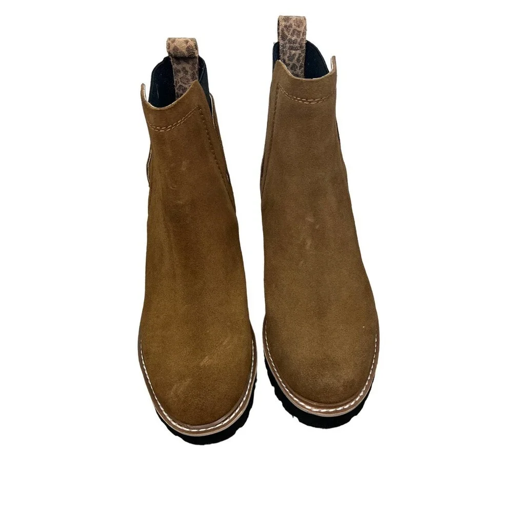 Dolce Vita Huey H2O Slip On Lug Bootie in Brown Suede Womens Size 6